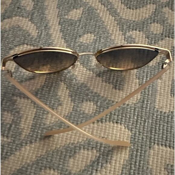 TAHARI Women’s Nude Enamel Gold Accent Cat Eye-rimmed Sunglasses TH895-GLDND - Picture 9 of 16